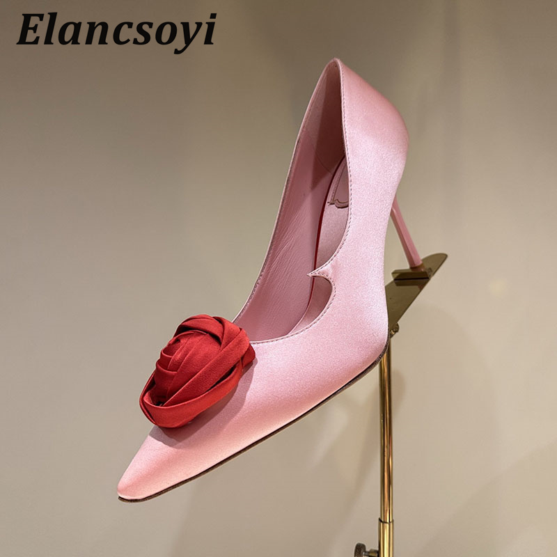 Rose Flower Decor High Heel Wo - Women Shoes Logo review and price