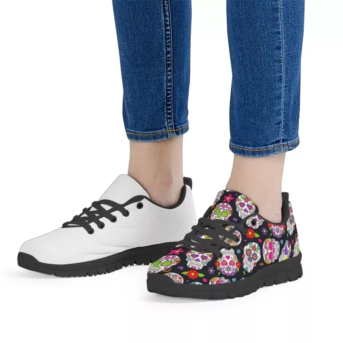 Custom Shoes Black Sole Flat S - Women Shoes Logo review and price