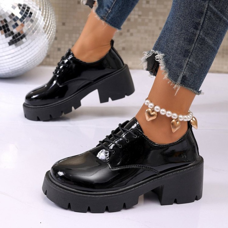 2026 New  Women Spring  Black  - Oxford Lace Up Women review and price